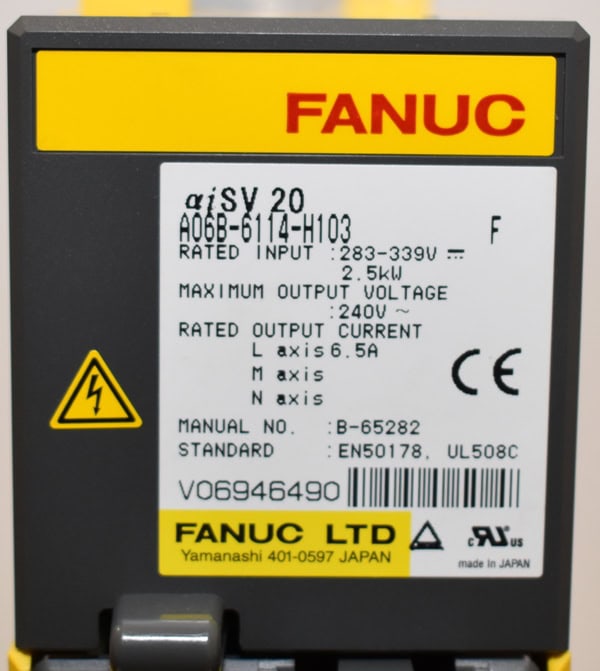 A06B-6114-H103 Servo Amplificador reacondicionada