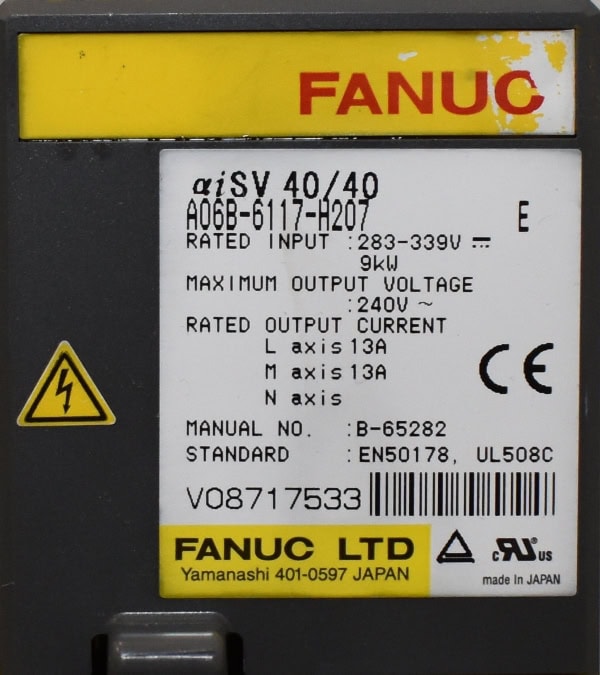 A06B-6117-H207 Servo Amplificador reacondicionada